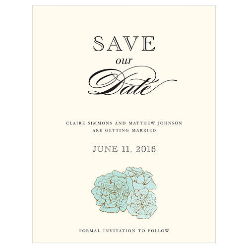 Burlap Chic Save The Date Card