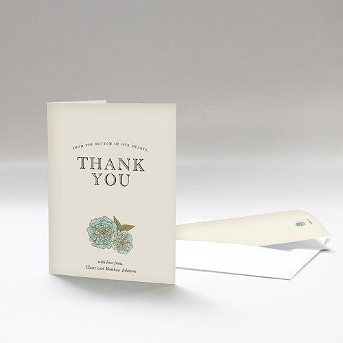 Burlap Chic Thank You Card With Fold