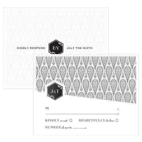 Black and Gold Opulence RSVP