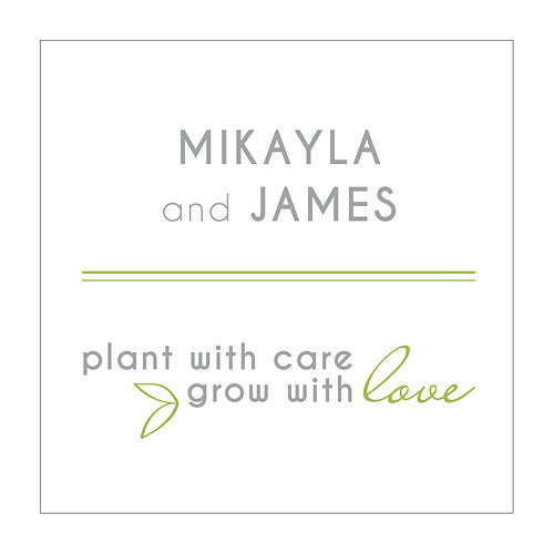 Woodland Pretty Rectangular Label Grass Green
