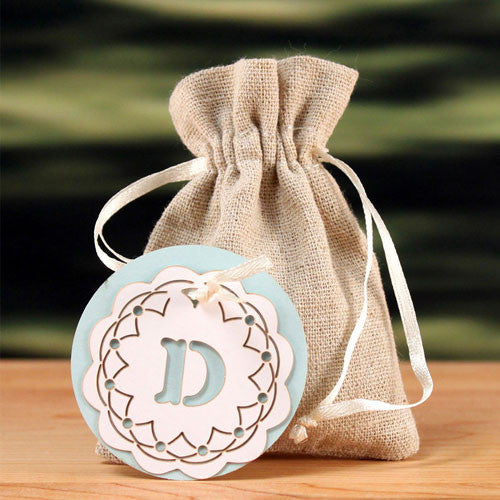 Laser Expressions Crochet Monogram "Double-Luxe" Tag