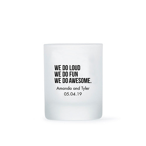 Frosted Glass Votive or Tea Light Candle Holder