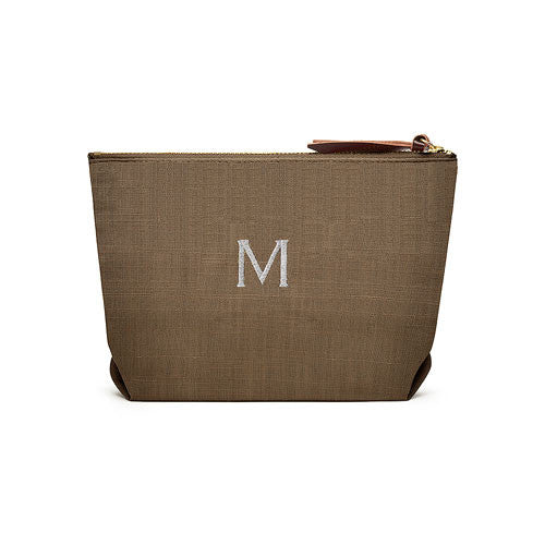 Napa Linen Cosmetic Bag - Dark Olive