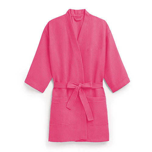 Waffle Kimono Robe - Fuchsia - Hot Pink