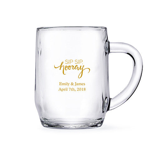 Clear Glass Coffee Mugs - Personalized
