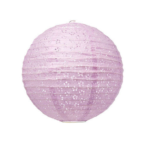 Small Eyelet Paper Lantern - Lavender