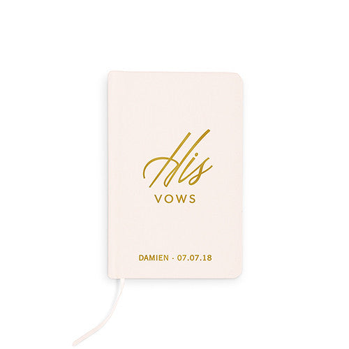 Ivory Linen Pocket Journal - His Vows Emboss