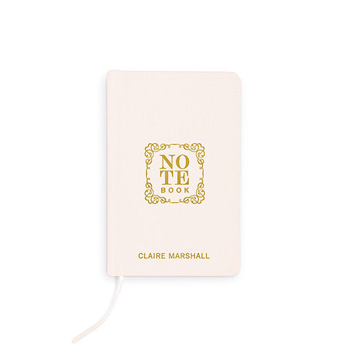 Ivory Linen Pocket Journal - Note Book Emboss
