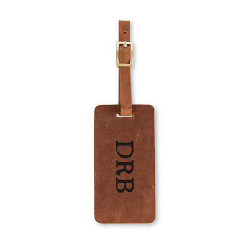 Tanned Genuine Leather Luggage Tag