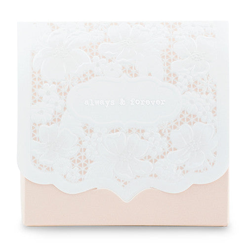 Pretty Lace Favor Box - Blush
