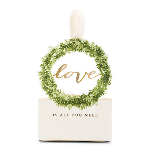 Love Wreath Favor Box with Ribbon