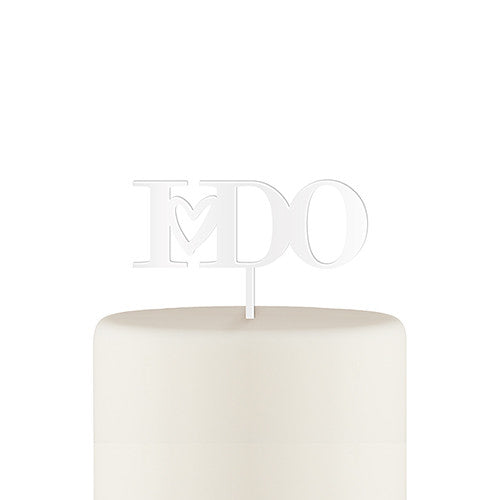 I Do Acrylic Cake Topper - White