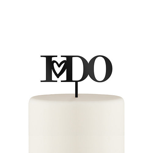 I Do Acrylic Cake Topper - Black