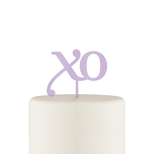 XO Acrylic Cake Topper - Lavender