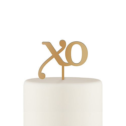 XO Acrylic Cake Topper - Metallic Gold