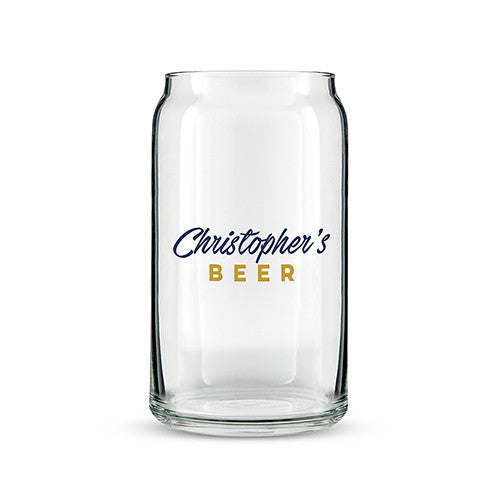 Beer Can Shaped Glass Personalized - Casual Printing