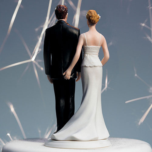 "The Love Pinch" Bridal Couple Figurine Caucasian Couple