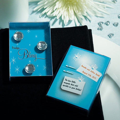 "Fridge Bling" Diamond Magnets in Gift Packaging Favor