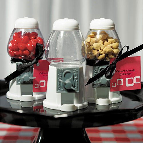 White Gumball Machine Party Favor