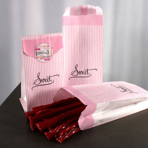 Sweet Printed Paper Goodie Bag Black