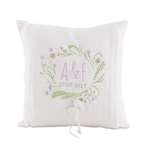 Natural Charm "Simply Sweet" Personalized Ring Pillow