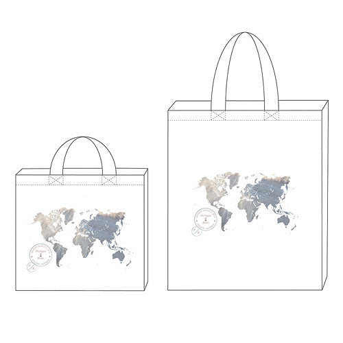 Wanderlust World Map Personalized Tote Bag Tote Bag with Gussets