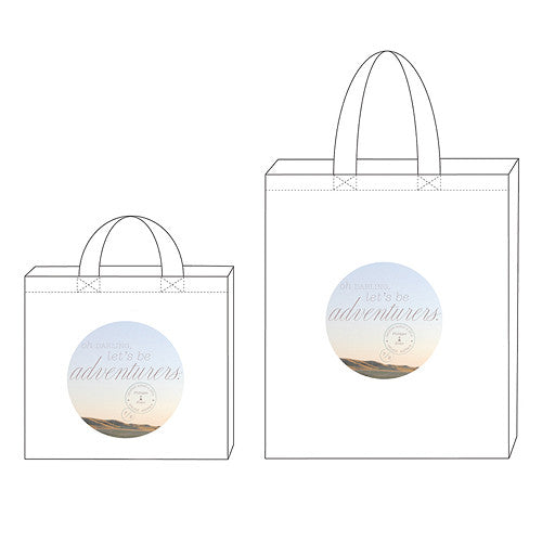 Wanderlust Oh Darling, Let's Be Adventurers Personalized Tote Bag Tote Bag with Gussets
