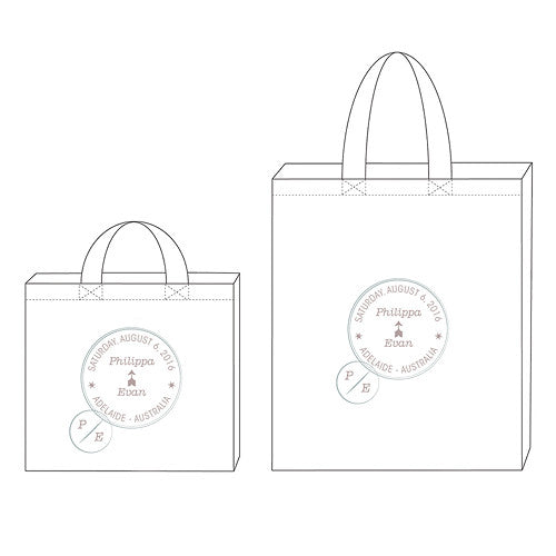 Wanderlust Passport Stamp Personalized Tote Bag Mini Tote with Gussets