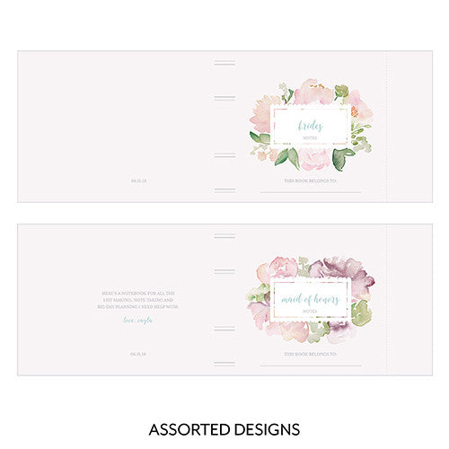 Notepad Favor with Personalized Garden Party Cover - Bridal Party Assortment