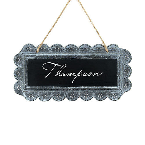 Large Tin Chalkboard Sign - Personalized