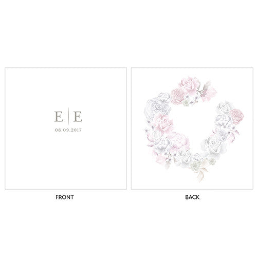 Floral Dreams Personalized Clear Acrylic Block Cake Topper