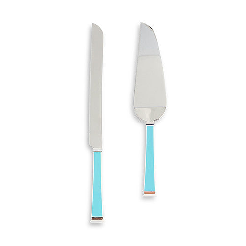 "Something Blue" Silver Plated Cake Serving Set