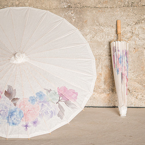 Paper Parasol with Vintage Floral Print