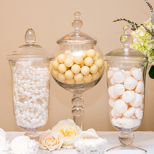 Decorative Pedestaled Apothecary Jar with Globe Shaped Bowl
