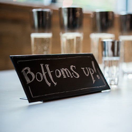 Medium Plain Horizontal Standing Blackboard Sign with Aged Finish