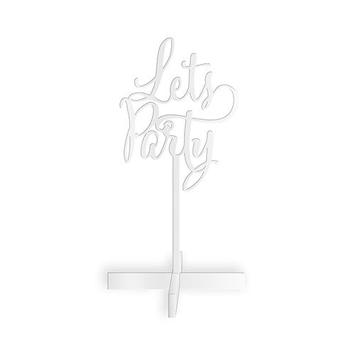 Let's Party Acrylic Sign - White