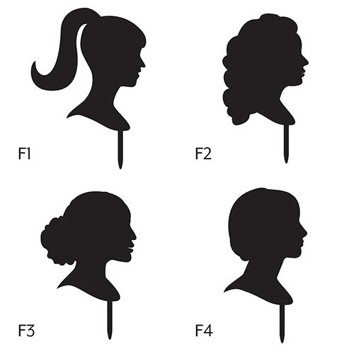 Sweet Silhouettes Acrylic Cake Topper - White