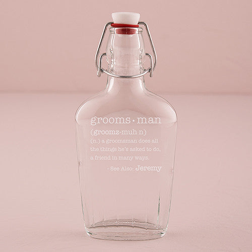 Clear Glass Hip Flask