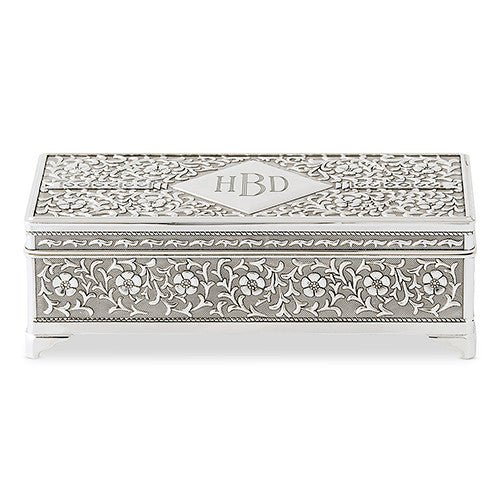 Personalized Silver Jewelry Box