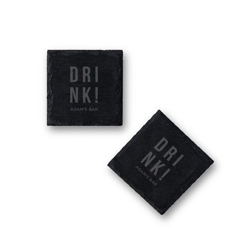 Set of Square Slate Coasters