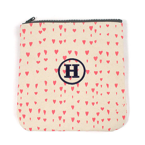 Pink Hearts Carry-all Zipper Bag