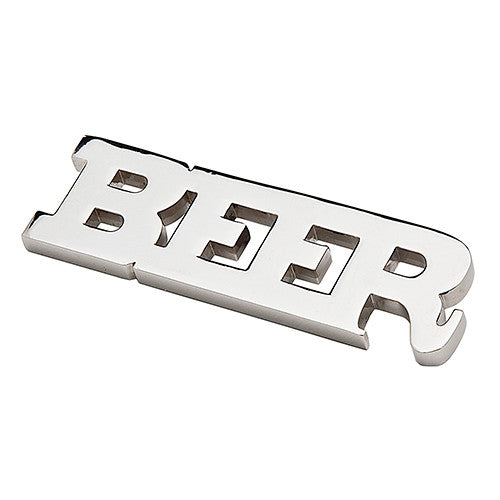 "Beer" Opener with Magnets - Silver