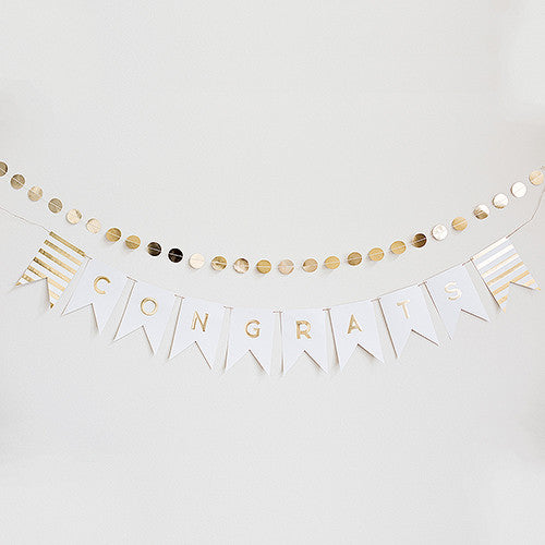 Gold Foil Letter Pennant Banner Kit
