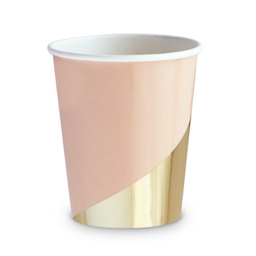 Gold Colorblock Party Cups - 9 oz.