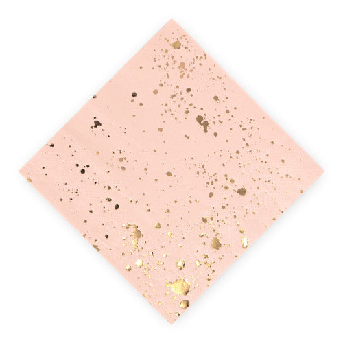 Gold Splash Cocktail Napkins - Small