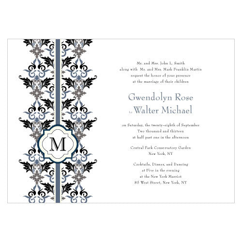 Lavish Monogram Invitation