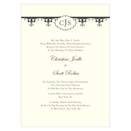Fleur De Lis Invitation