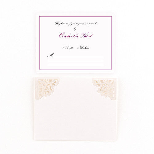 Pearl Romance Laser Embossed Accessory Cards with Personalization