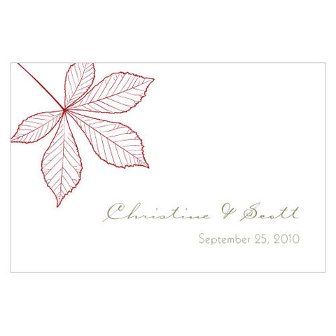 Autumn Leaf Large Rectangular Tag Willow Green