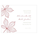 Autumn Leaf Save The Date Card Willow Green